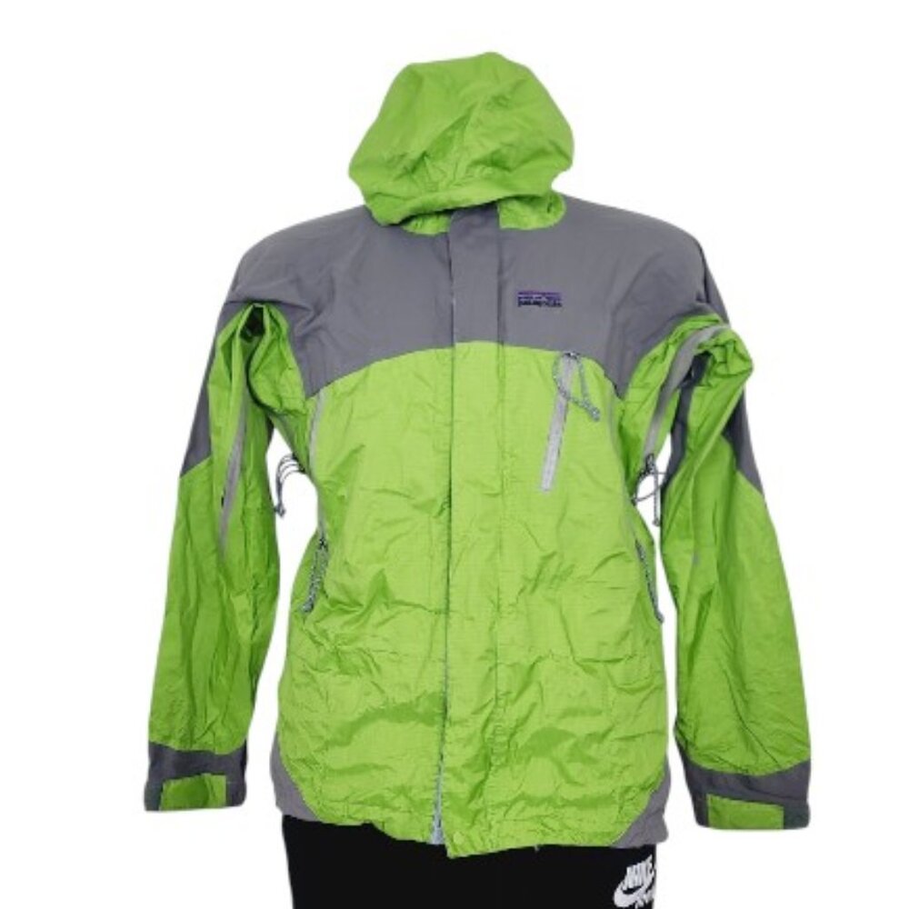 Patagonia Men's Green Gray Direct 2000 Hooded Winter Snow Jacket Size S